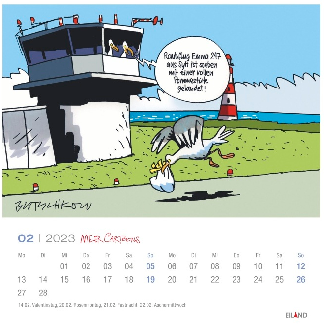Kalender "Meer Cartoons" 2023 Gallery 150